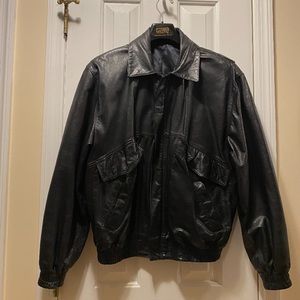 Peter Caruso Authentic Black Leather jacket